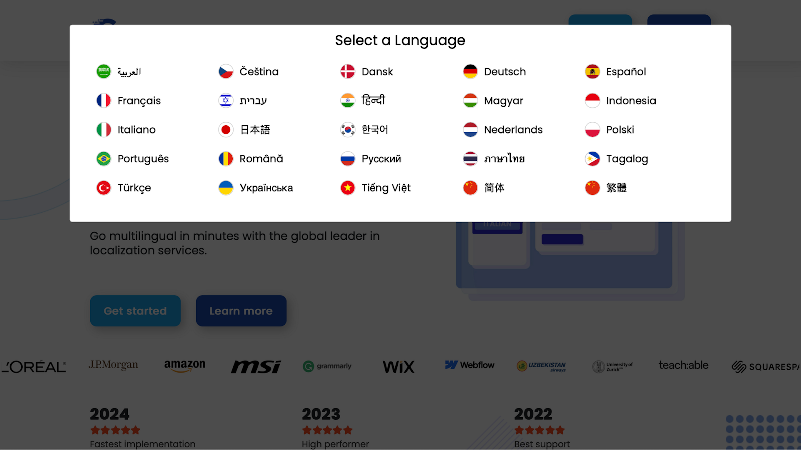 Language switches