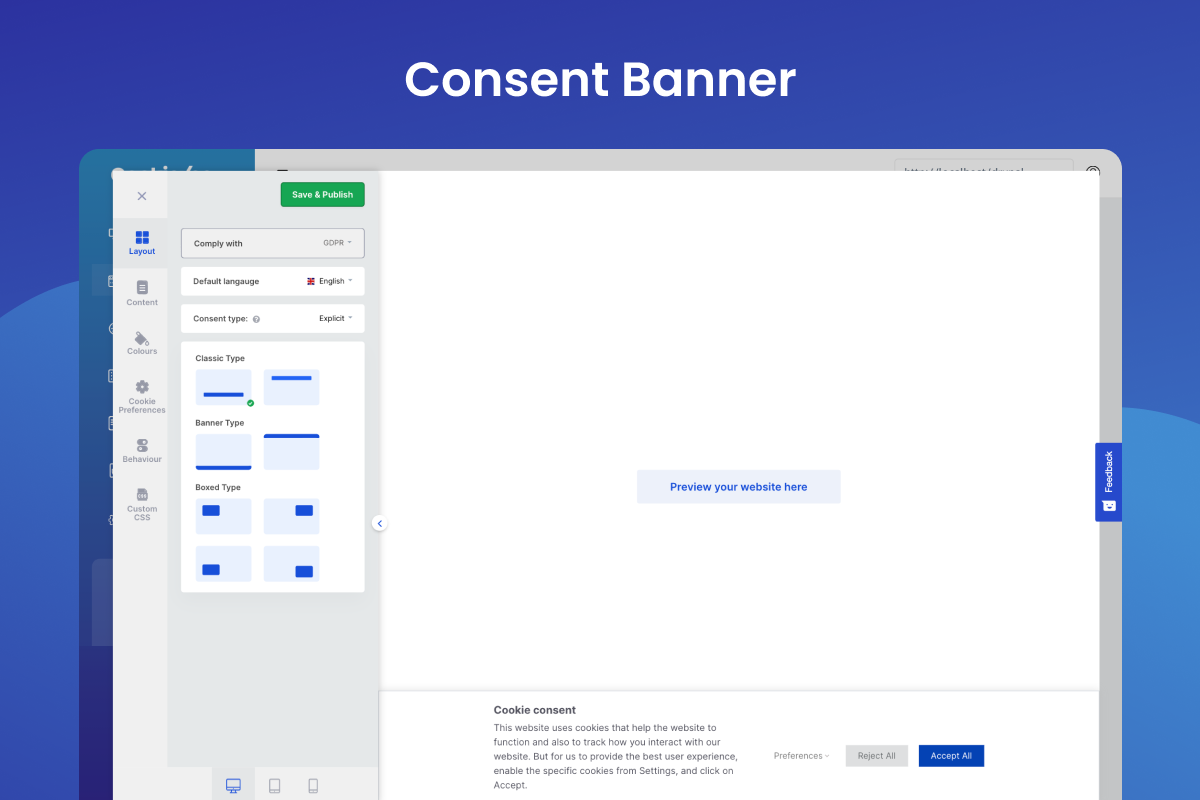 Cookie consent banner