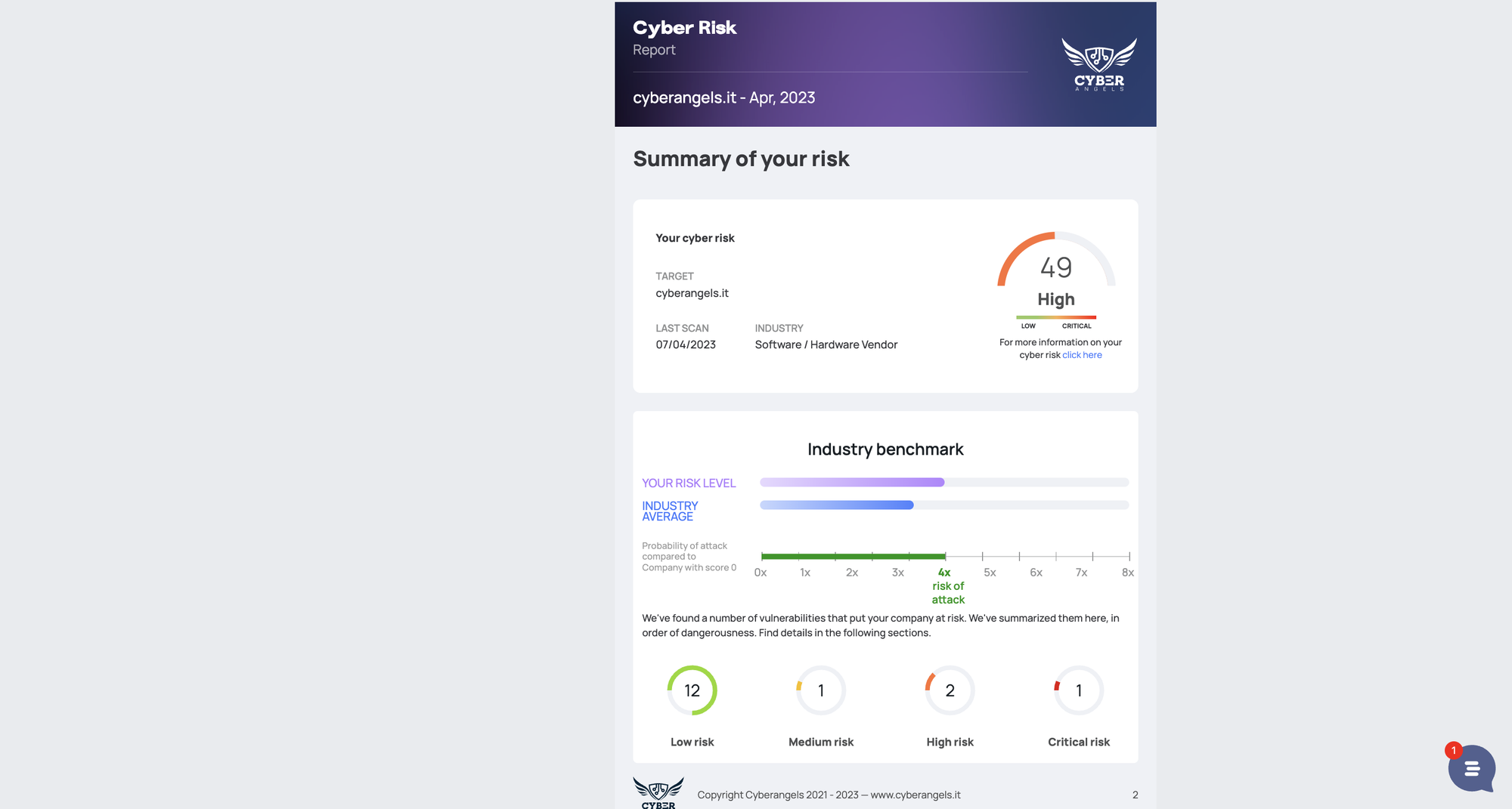 Vulnerability assessment report