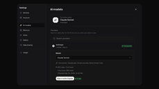 Syl AI settings show a connected Claude plan and its usage. thumbnail