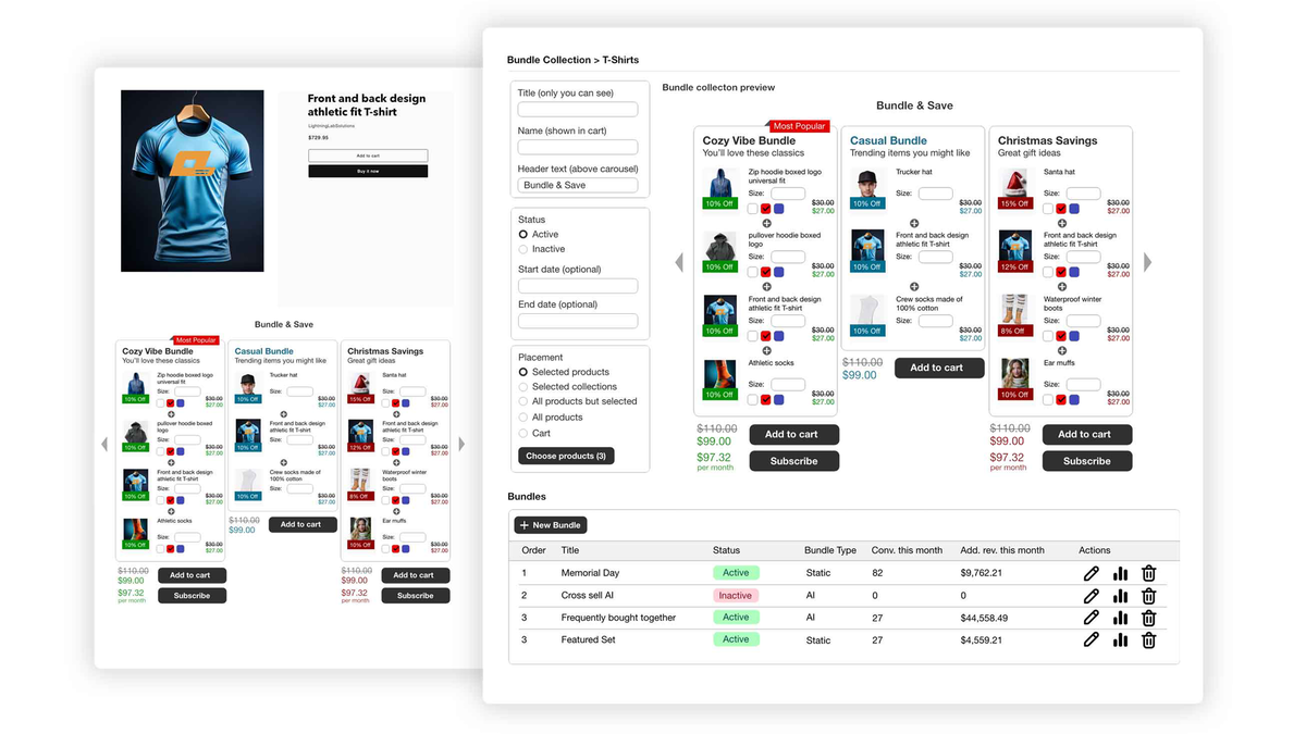 Shopify admin screens