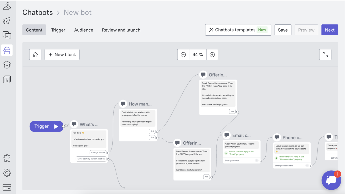 Chatbot builder