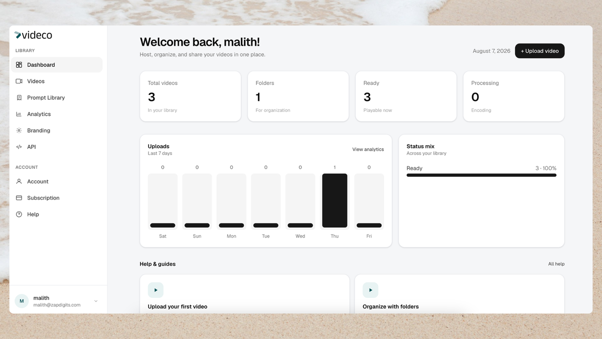 Videco Dashboard