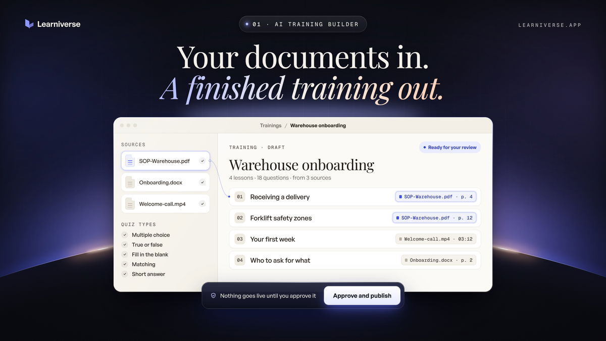 Documents to training funnel