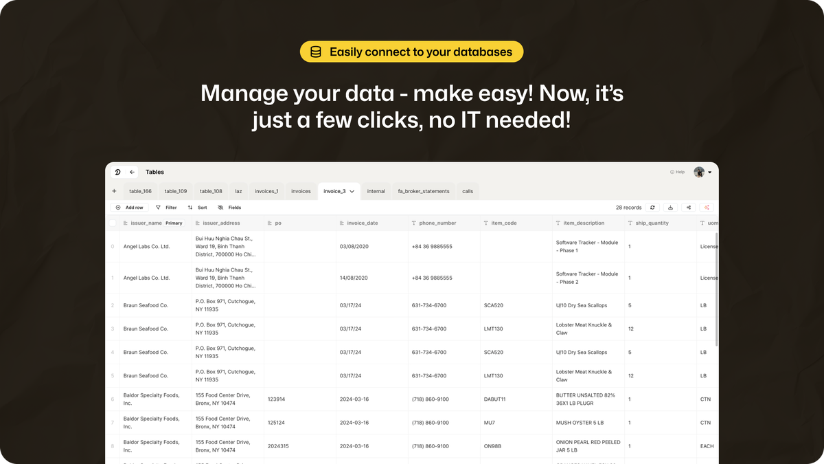 All your data, in one place