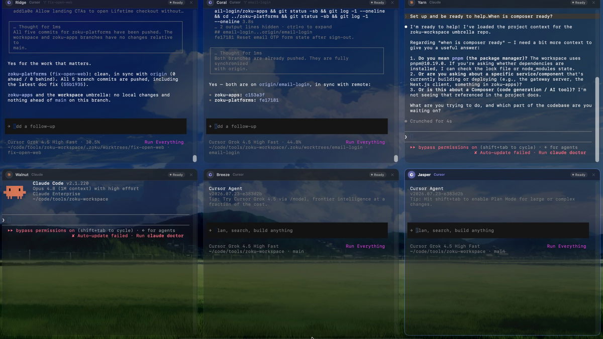 run multiple agents in the same workspace