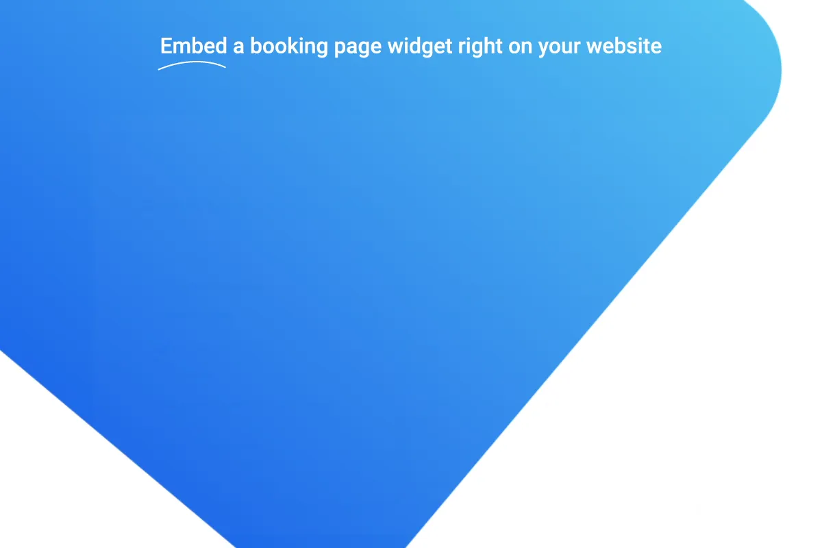 Booking page embed code