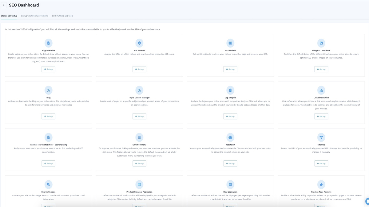 Optimize your site for SEO