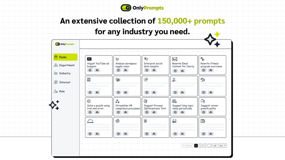 Access 150,000+ prompts instantly