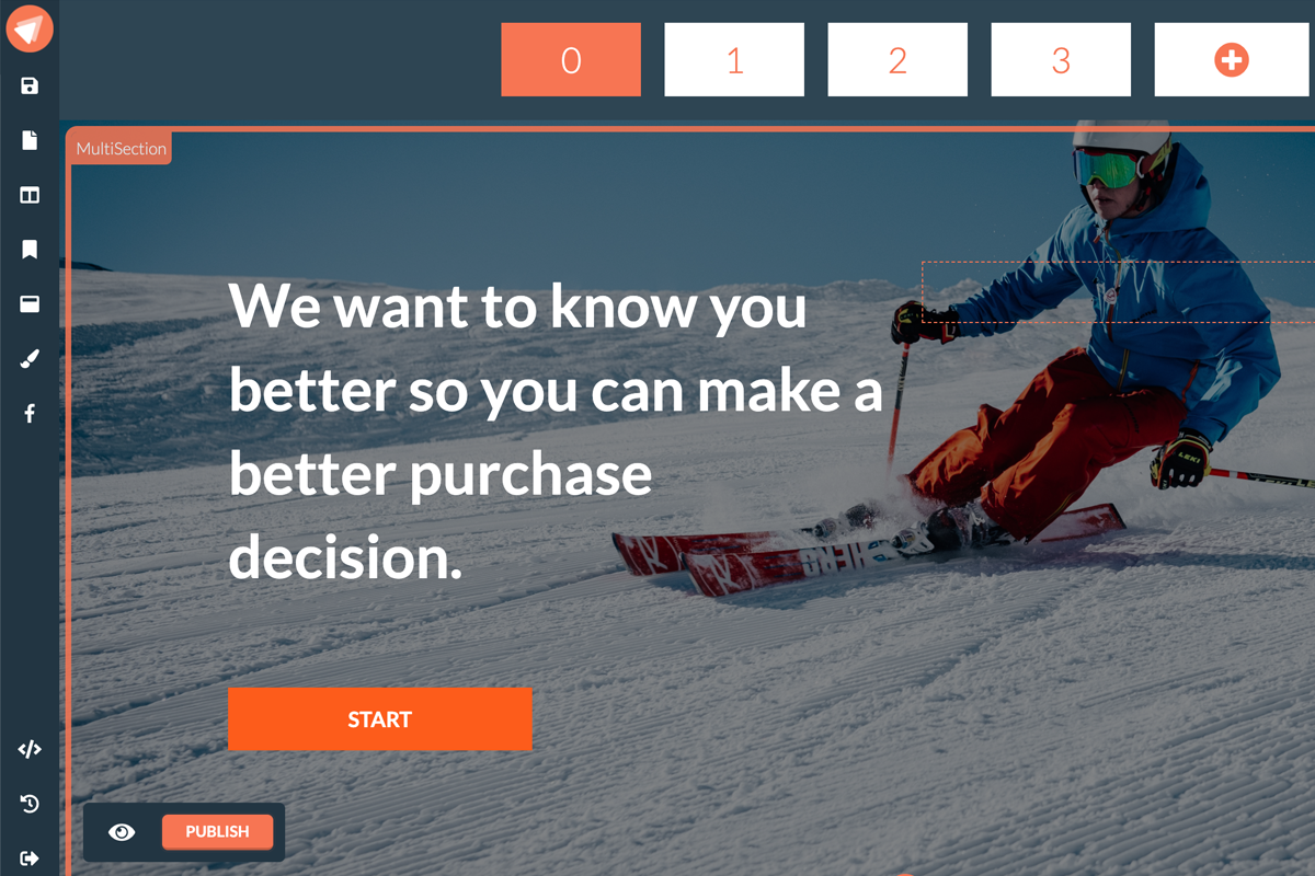 Interactive landing pages