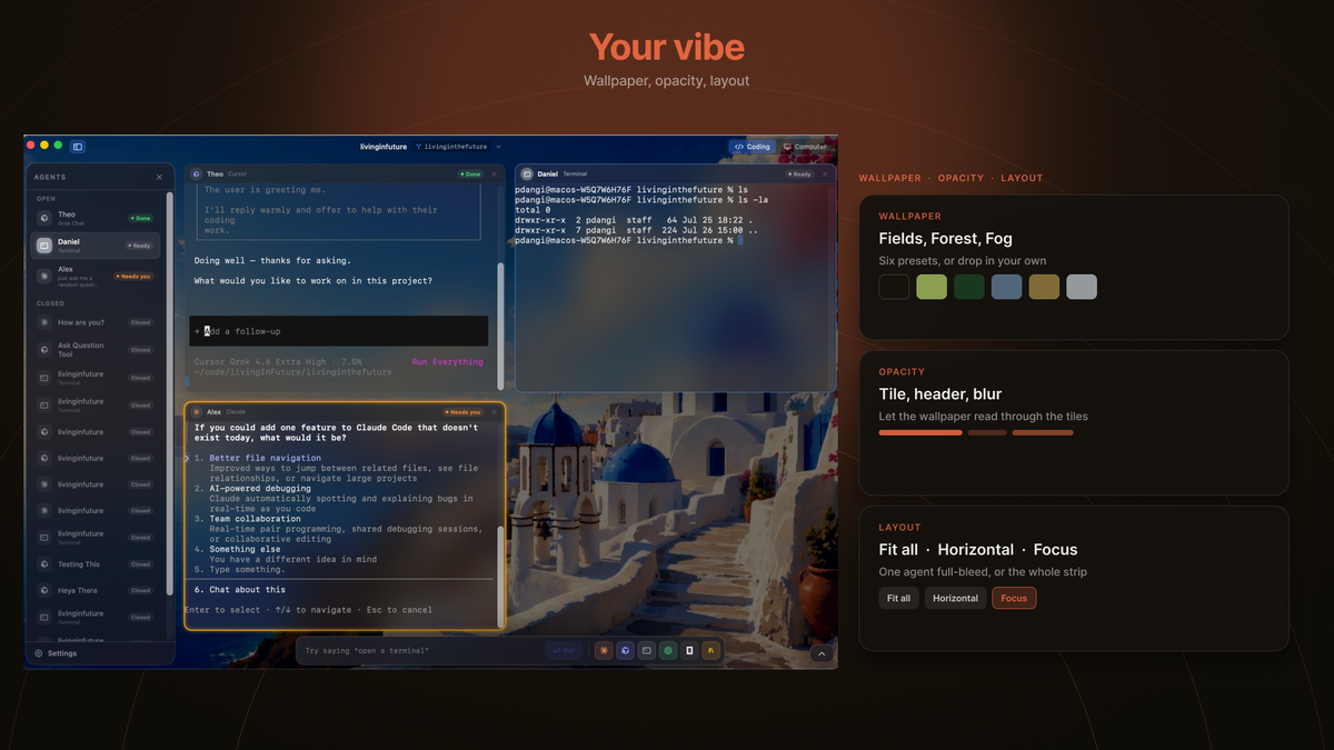 Your vibe space for vibe coding.