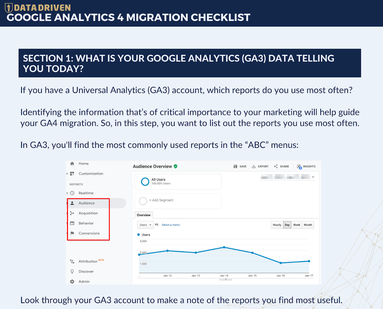 Google Analytics 4 Migration Checklist
