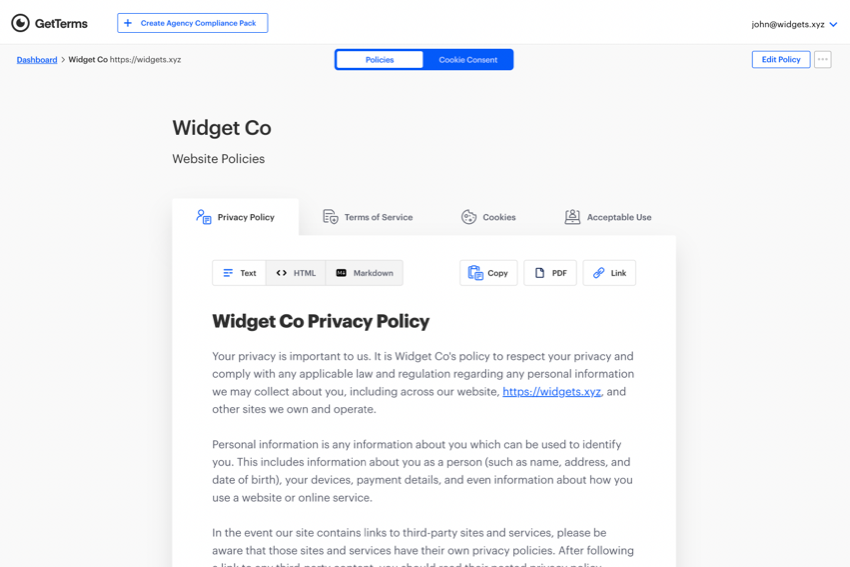 Mobile App Privacy Policy Example