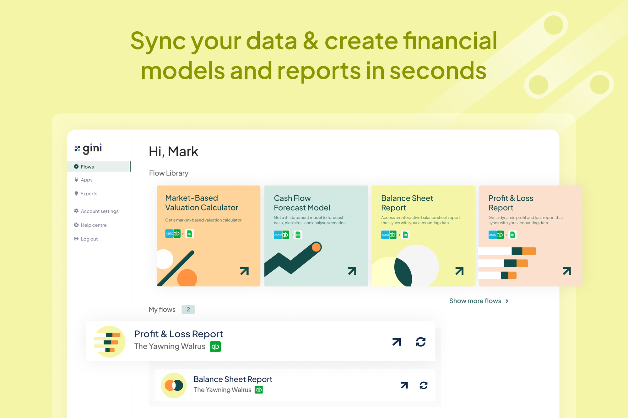 Sync data