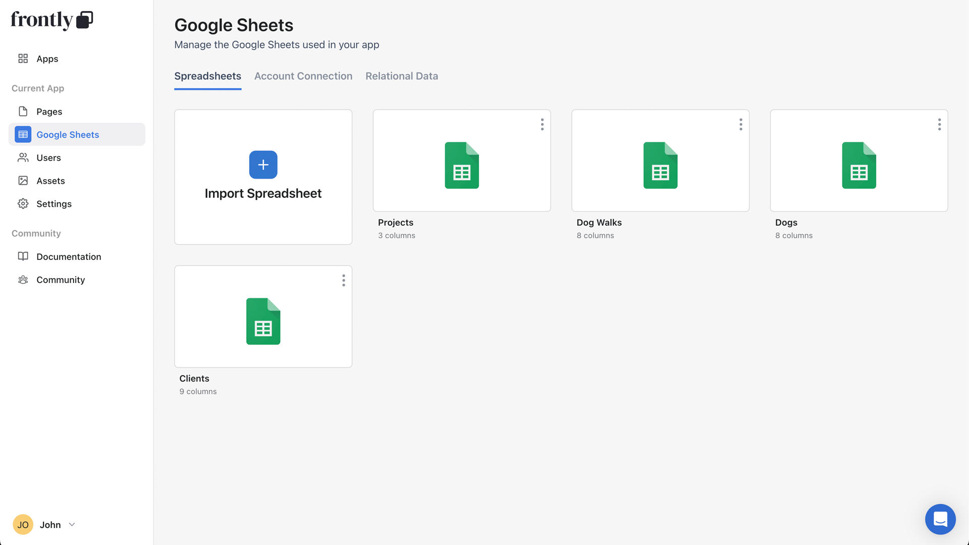 Connect Google Sheets