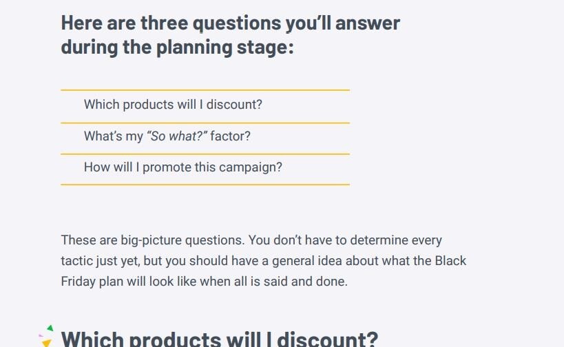Campaign planning page sample