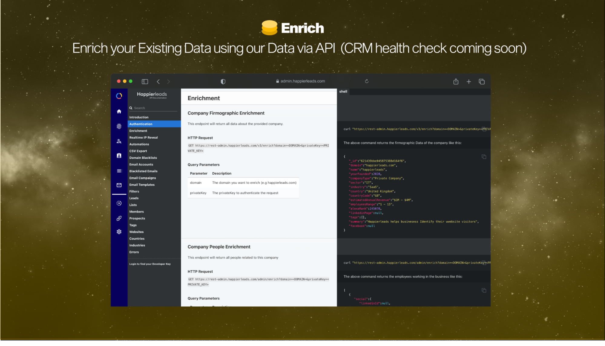 Enrich CRM data