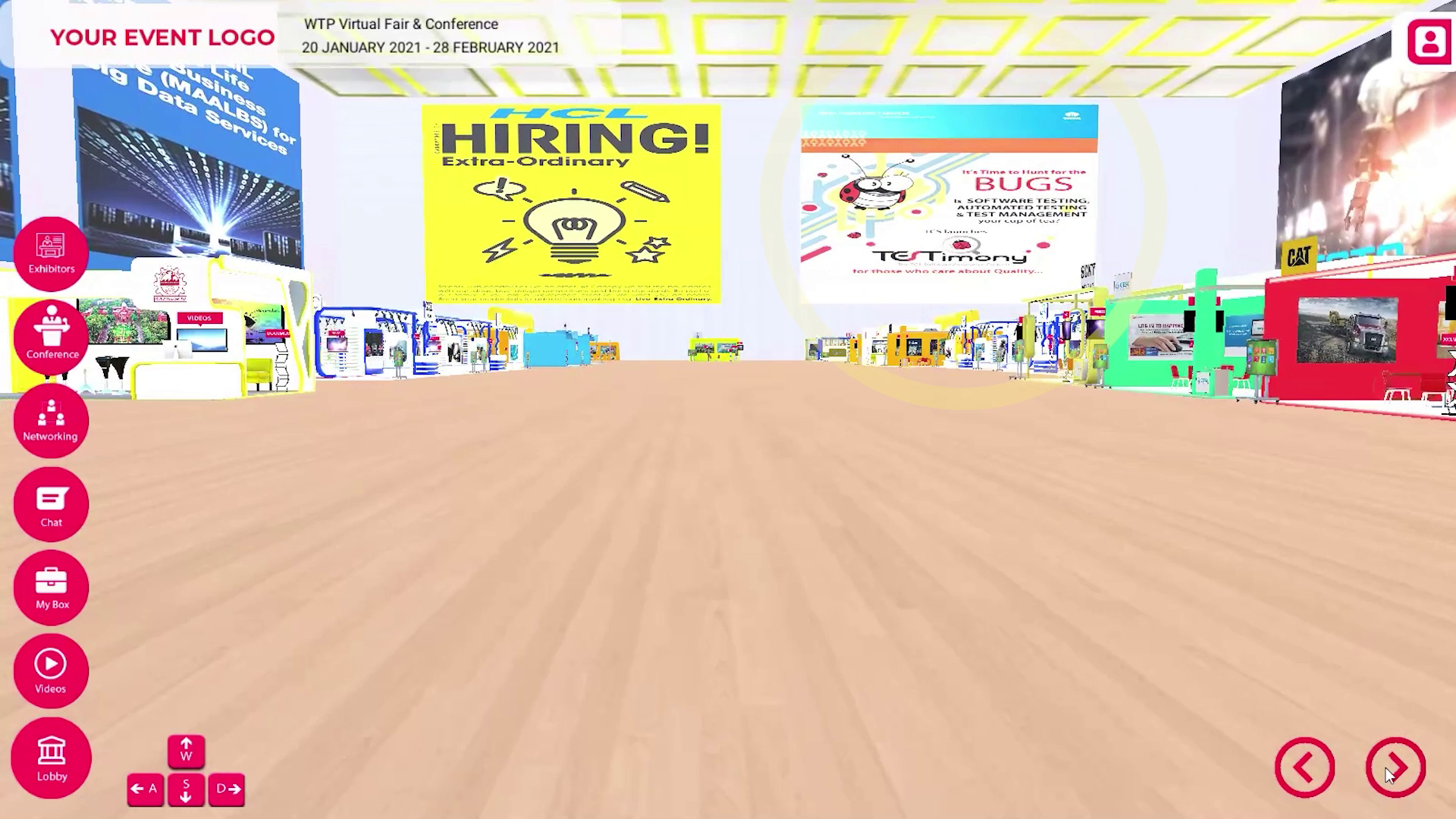 Virtual exhibition hall