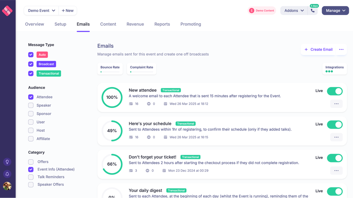 Track email campaigns
