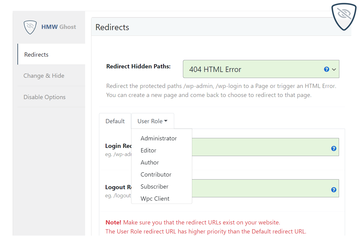 Login and logout redirects dashboard