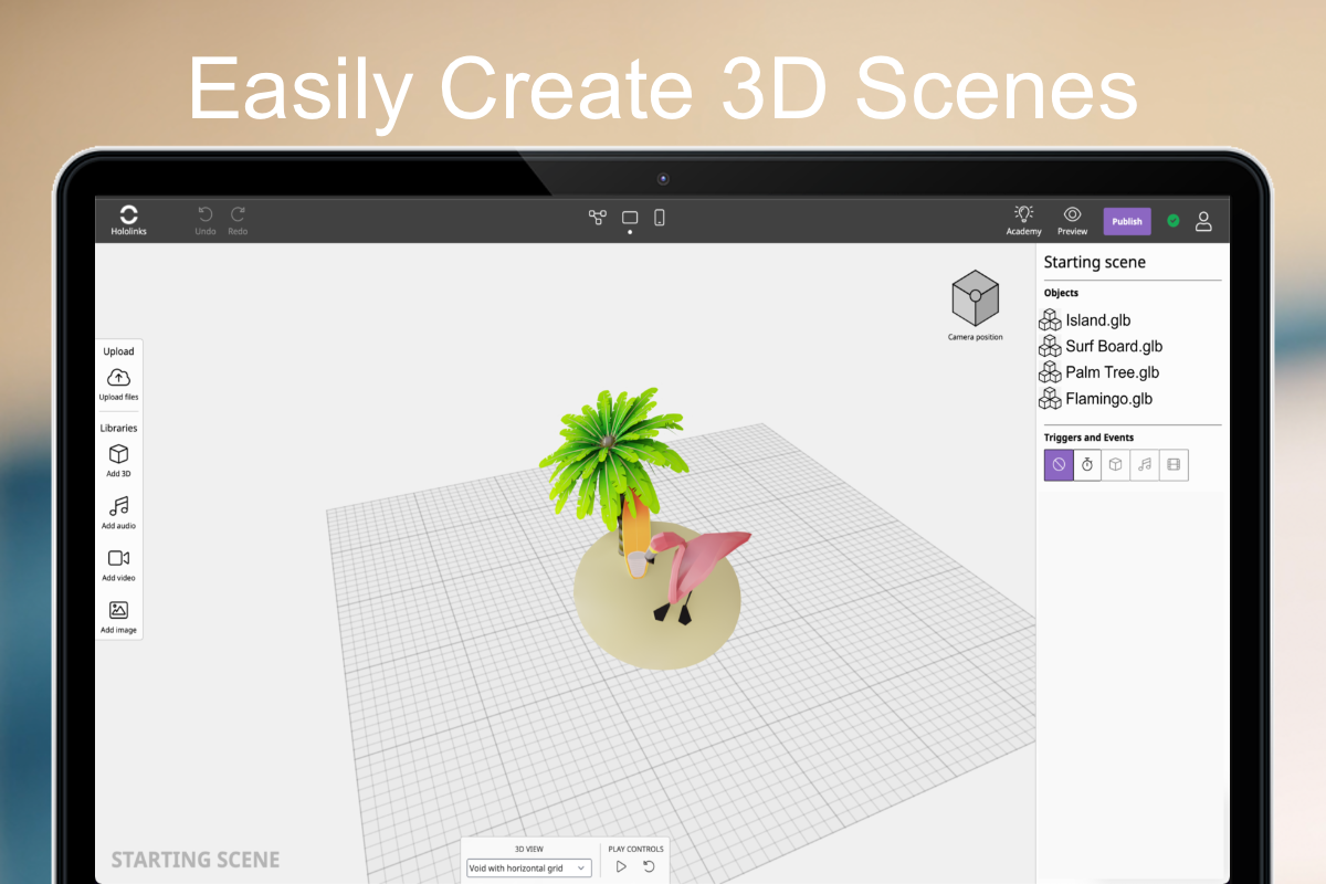 3D scene editor