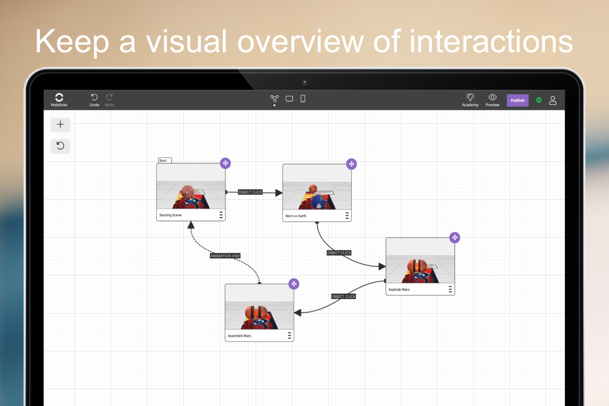 Drag-and-drop storyboard