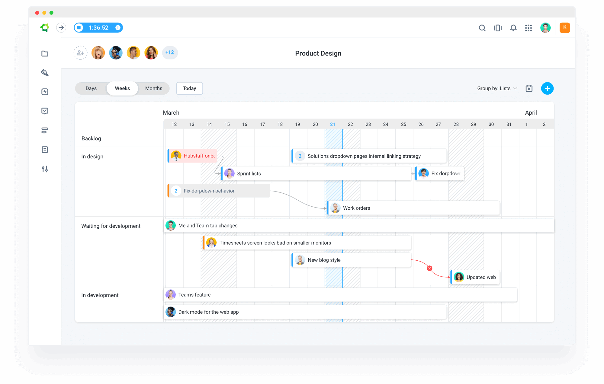 Project timelines