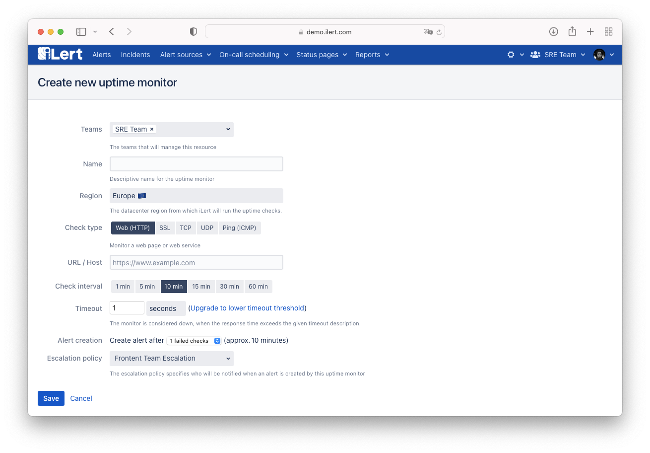 Uptime monitor