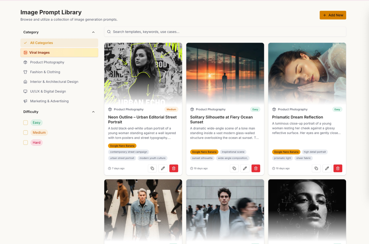 Generate prompts built for image creation