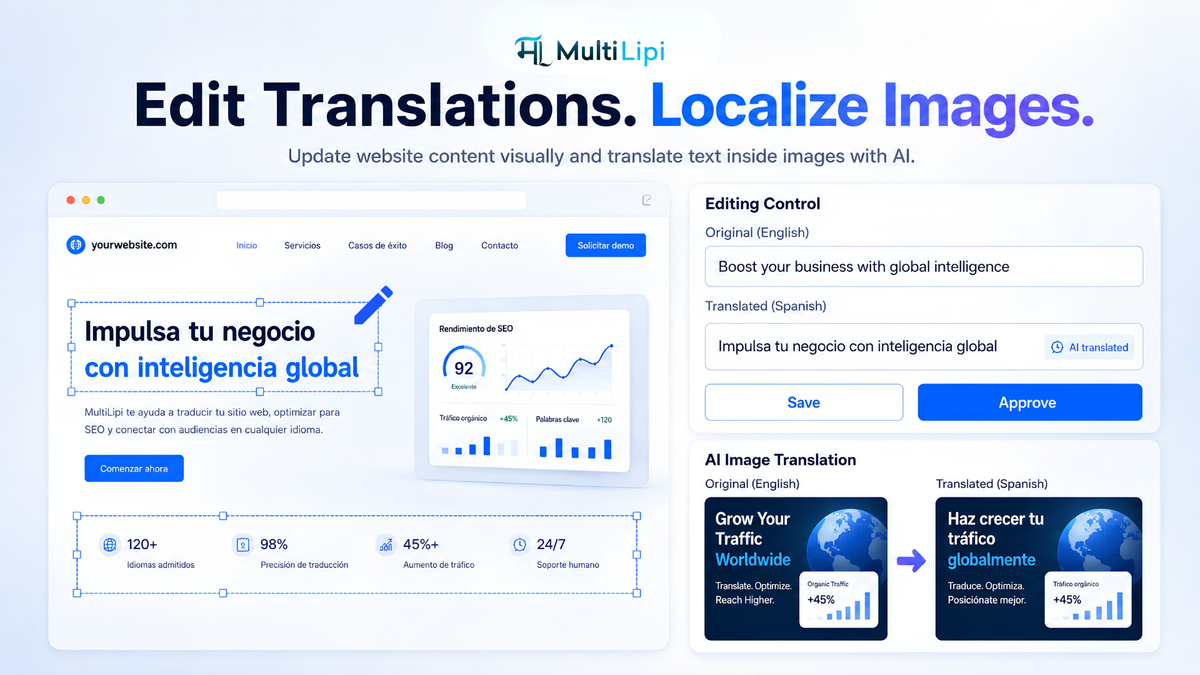 Translation editing and image localization