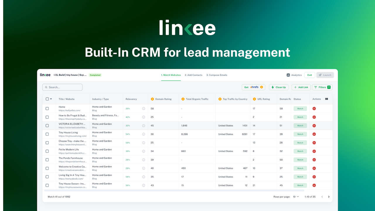 Manage leads with a built-in CRM