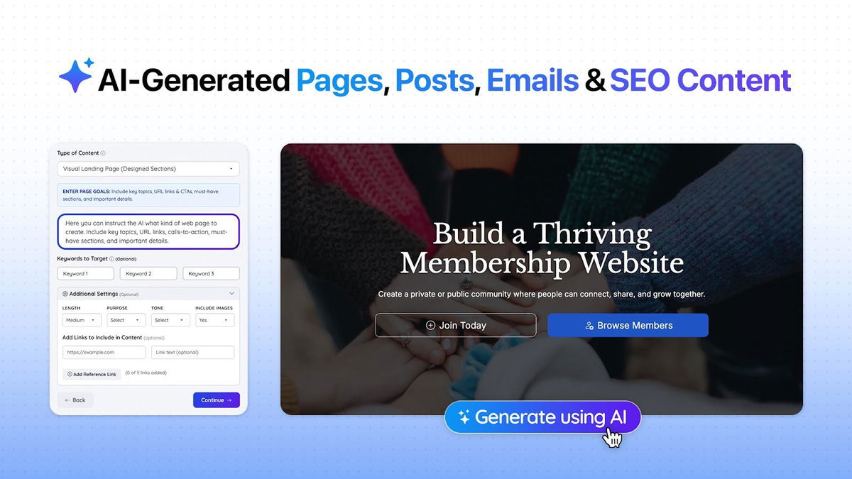 Create AI-generated content in seconds