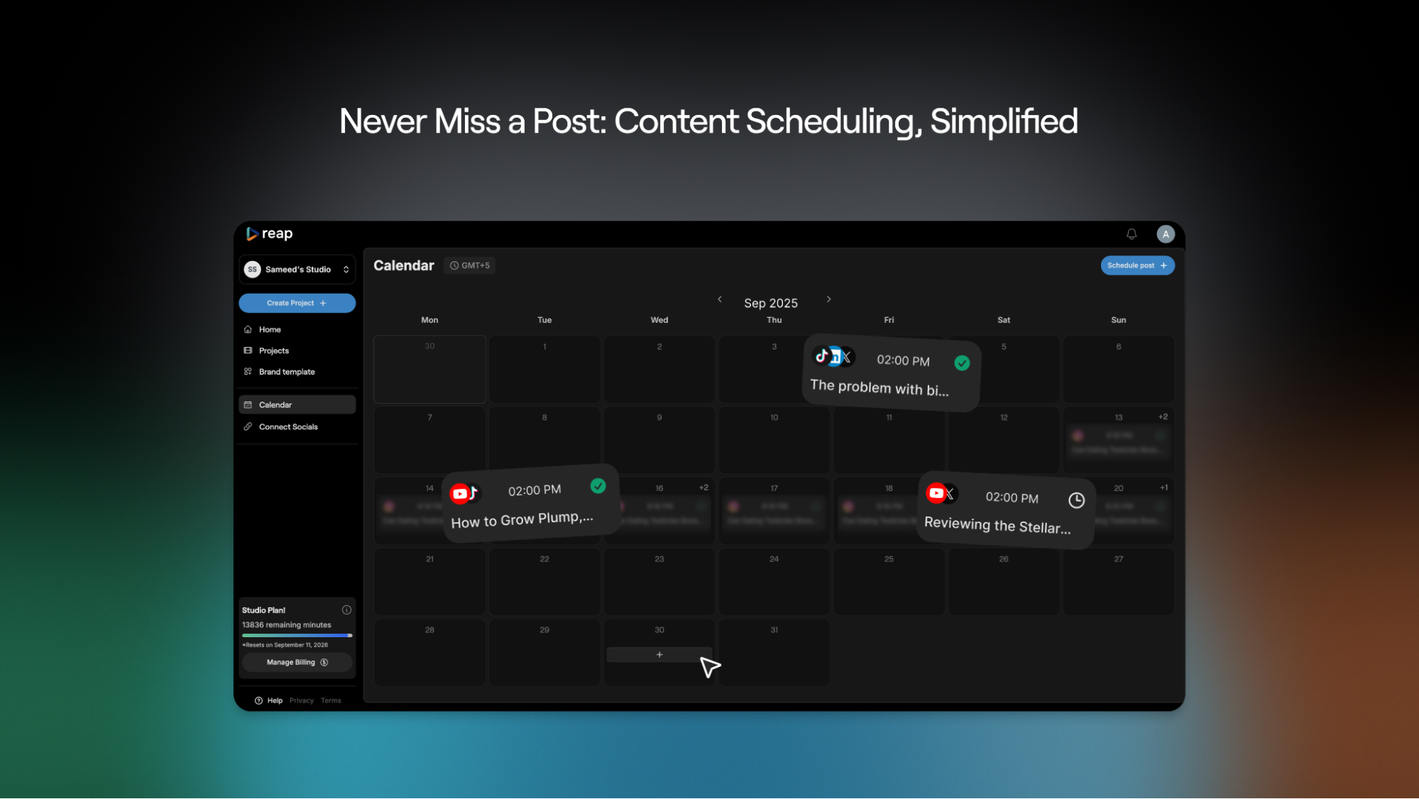 Content scheduler