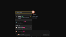 Model selection interface thumbnail