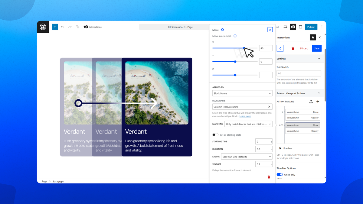 Build interactive elements directly in the block editor