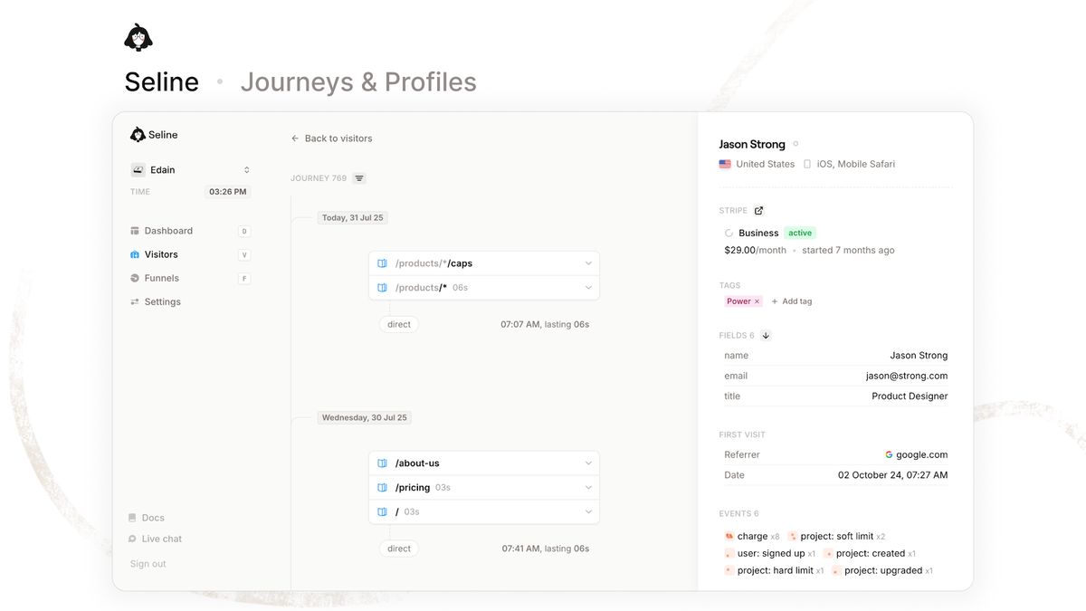 Follow every user's journey