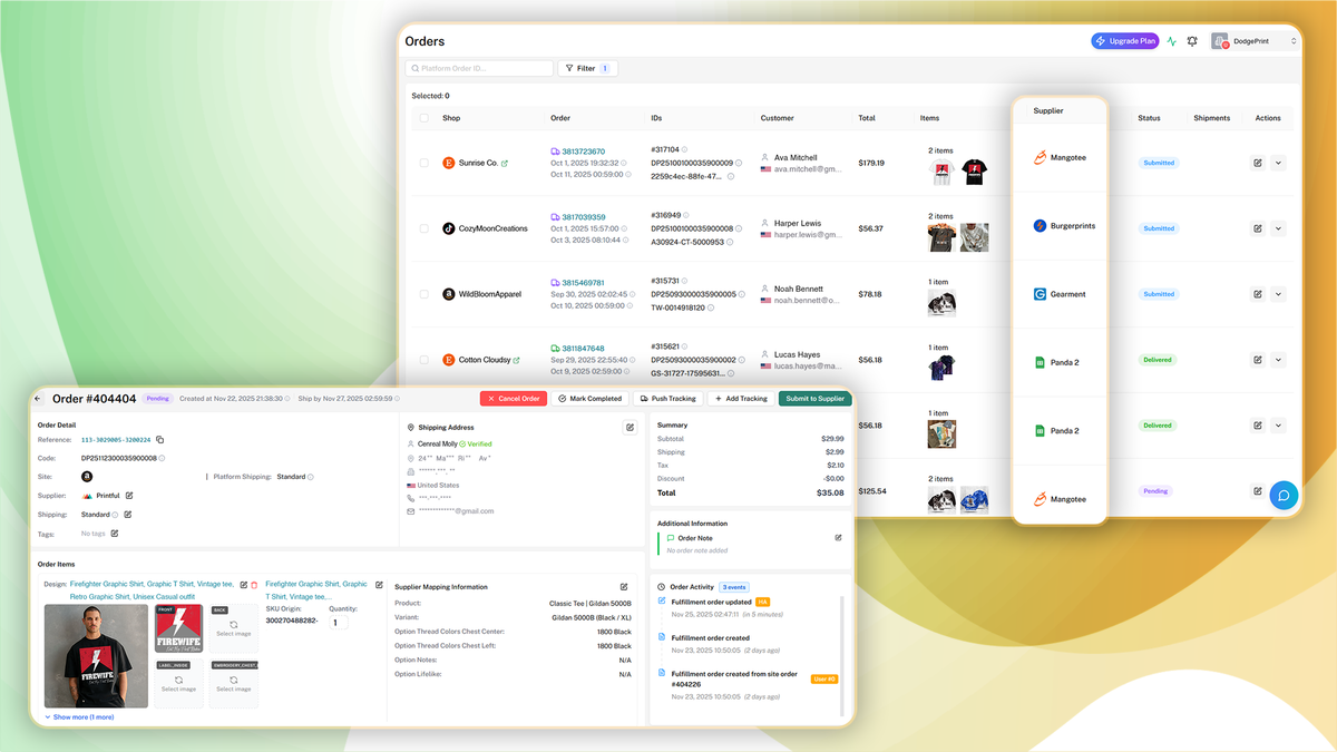 Manage all your orders in one place