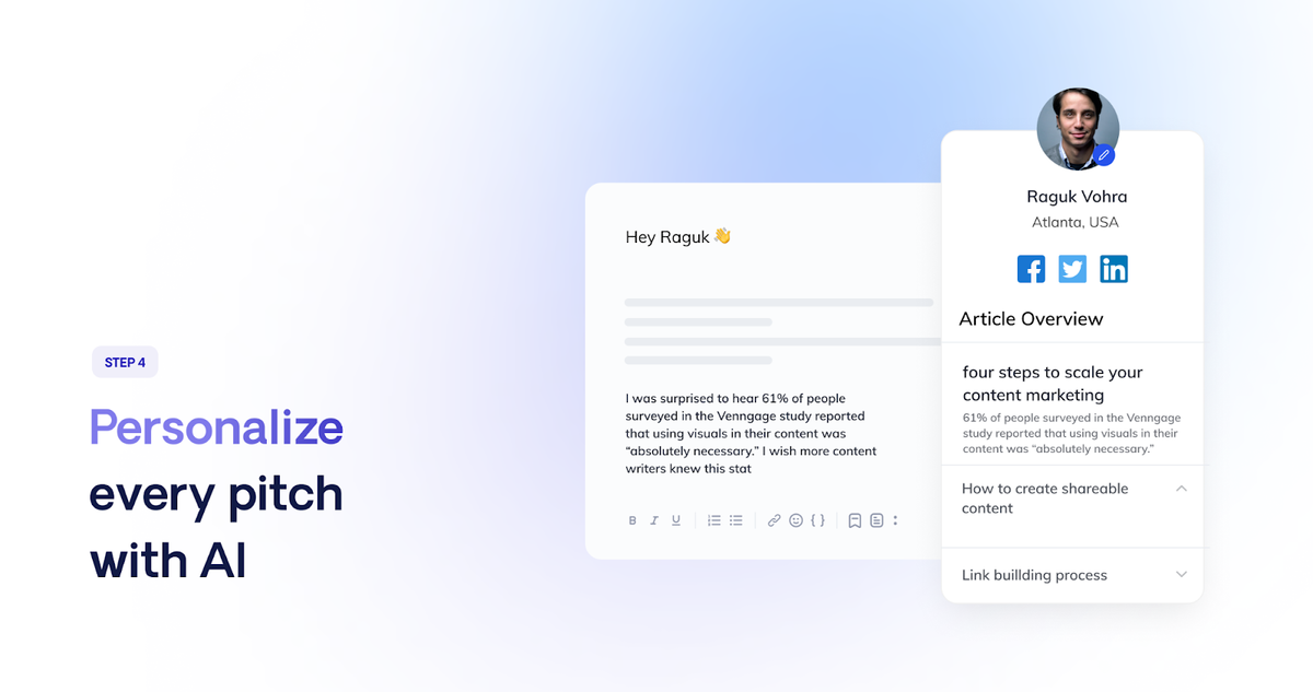 Personalize pitches at scale