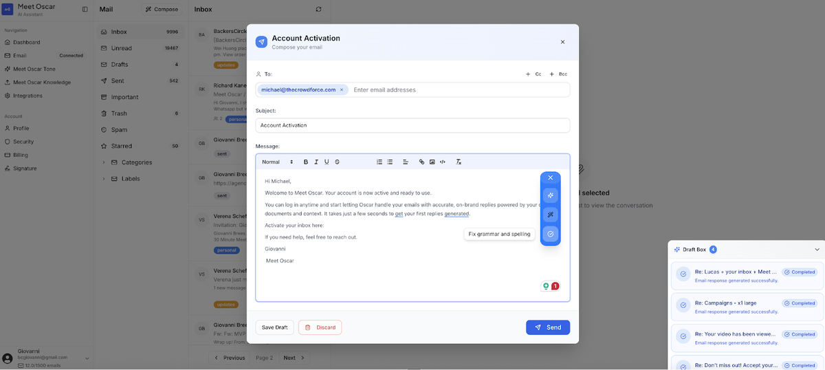 Instantly edit, rewrite, and polish drafts