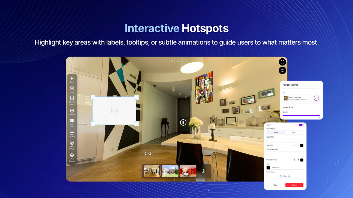 Interactive hotspot editor
