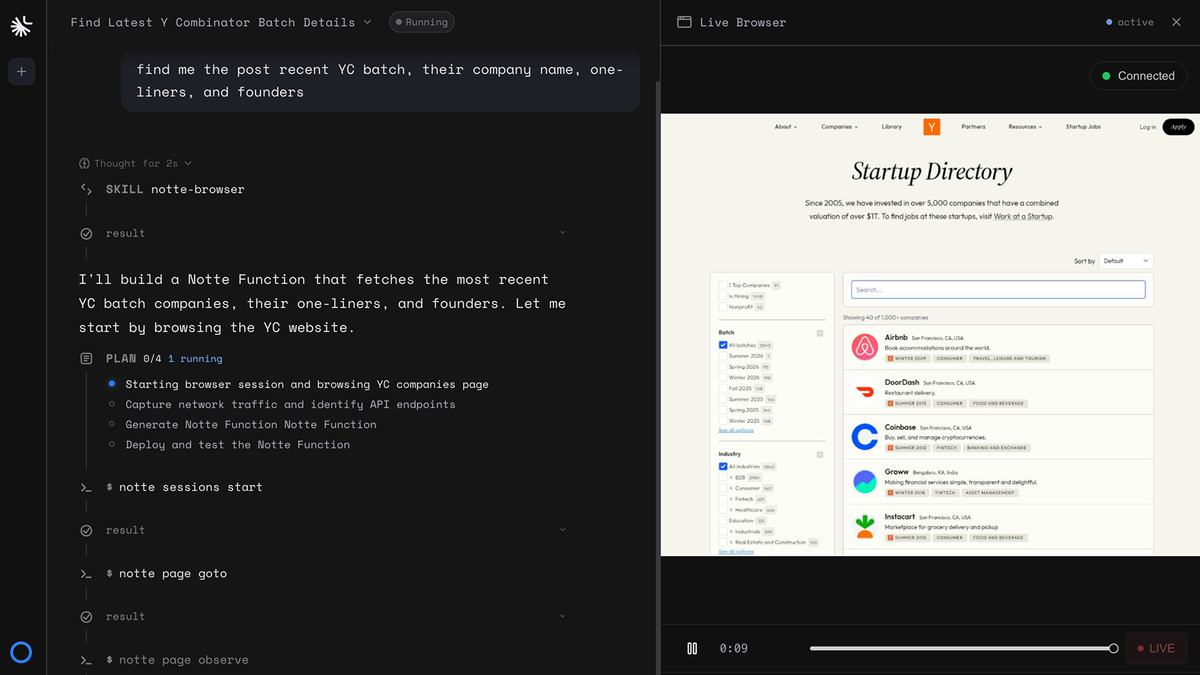 Code and browser