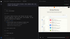 Code and browser thumbnail