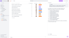 Manage projects via chat thumbnail