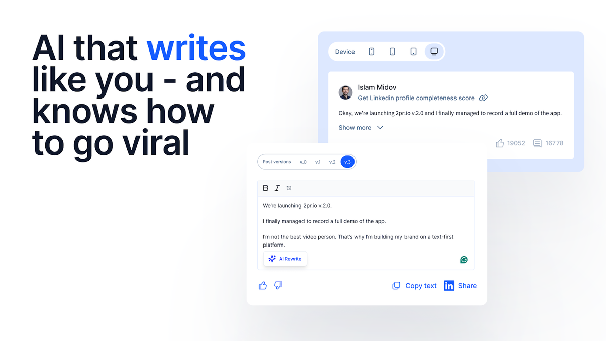 AI writing and virality