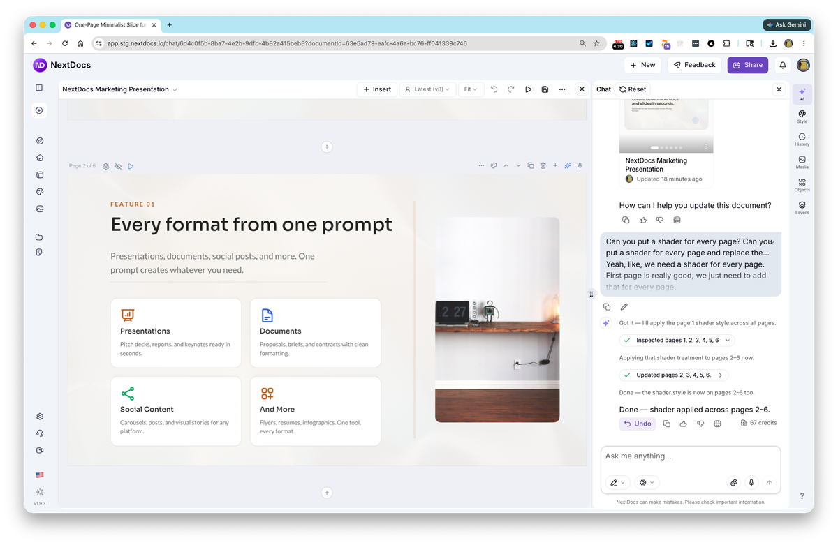 Go from idea to any format instantly