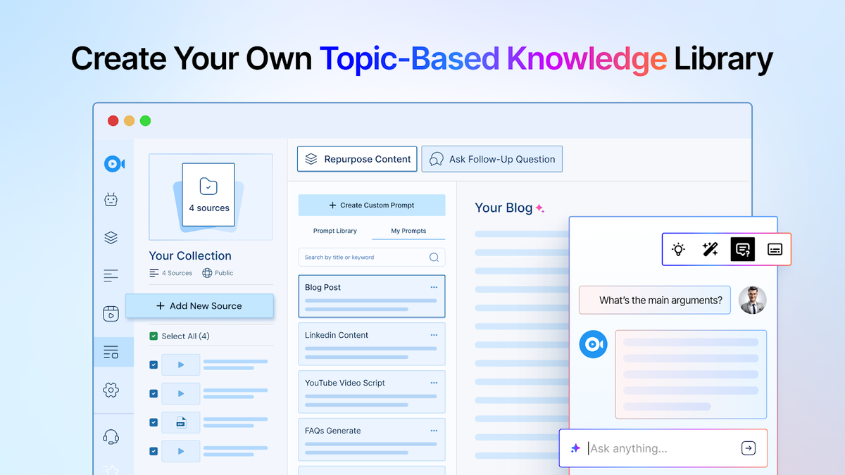 Topic-based knowledge library