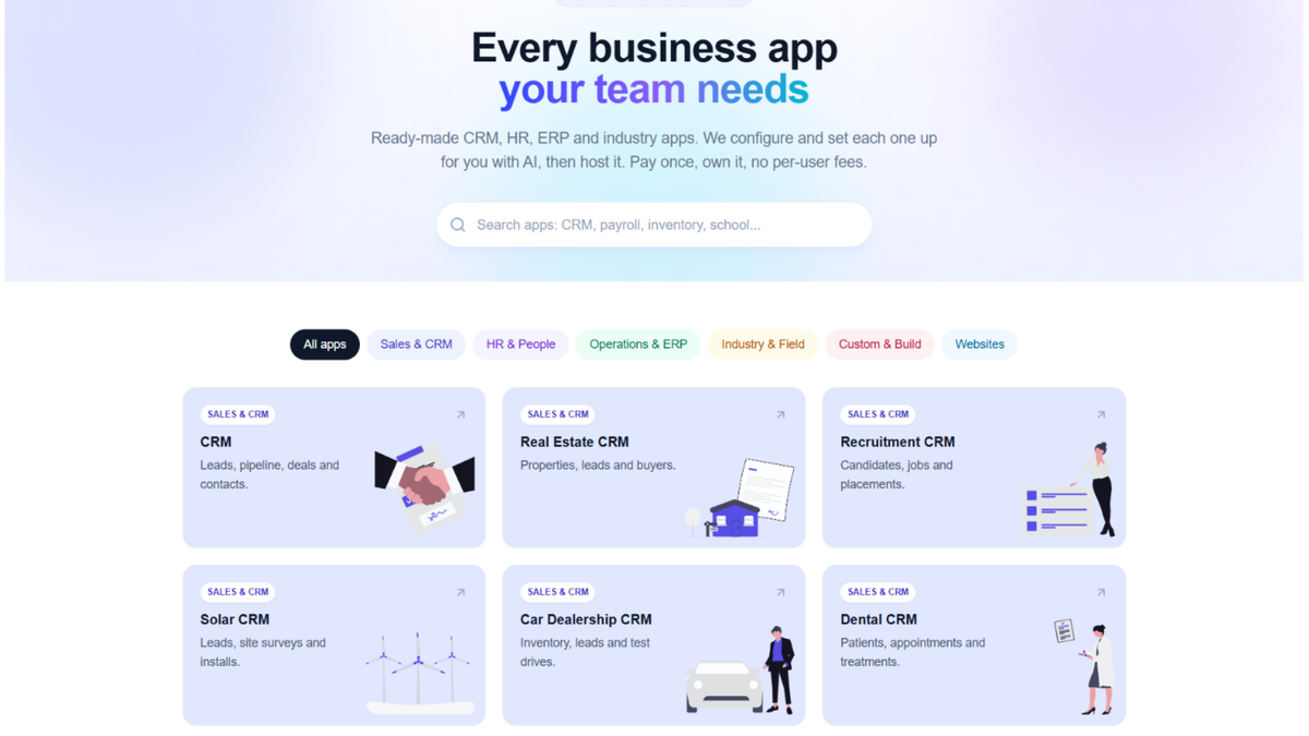 Business app templates