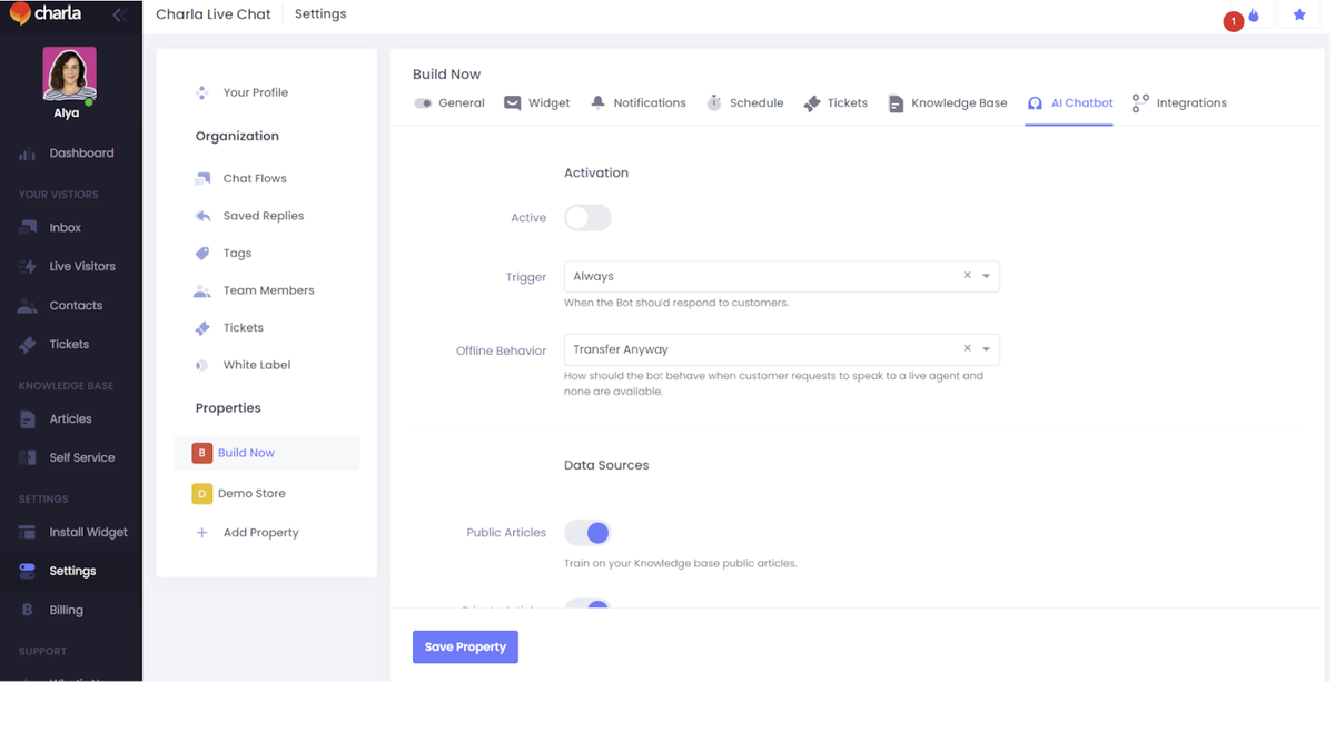 Work smarter with AI and live chat