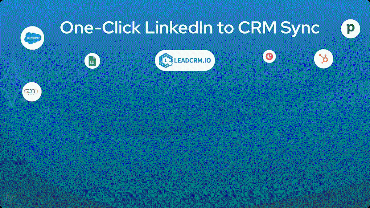 Sync LinkedIn leads to your CRM with one click