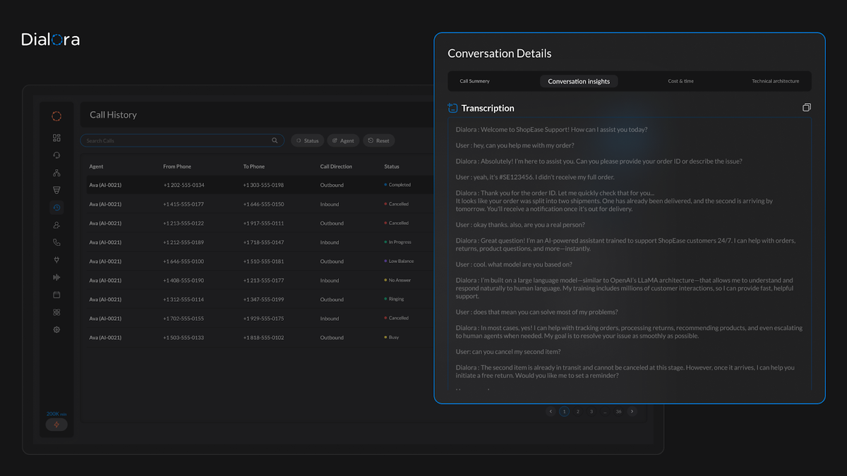 Access your entire call history